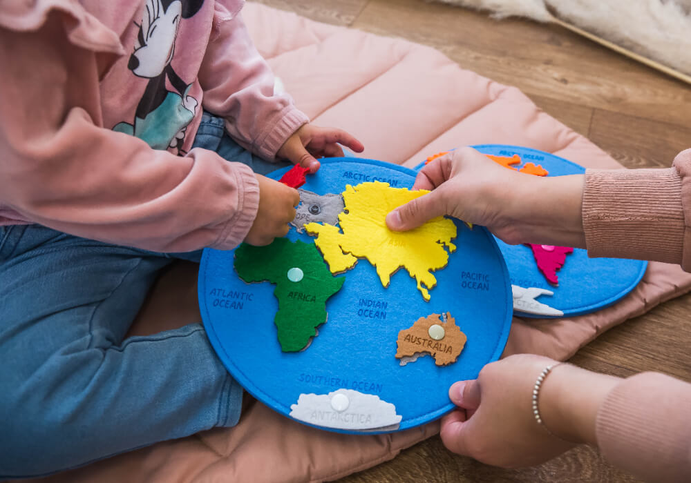 Handmade Map Handmade Montessori felt map