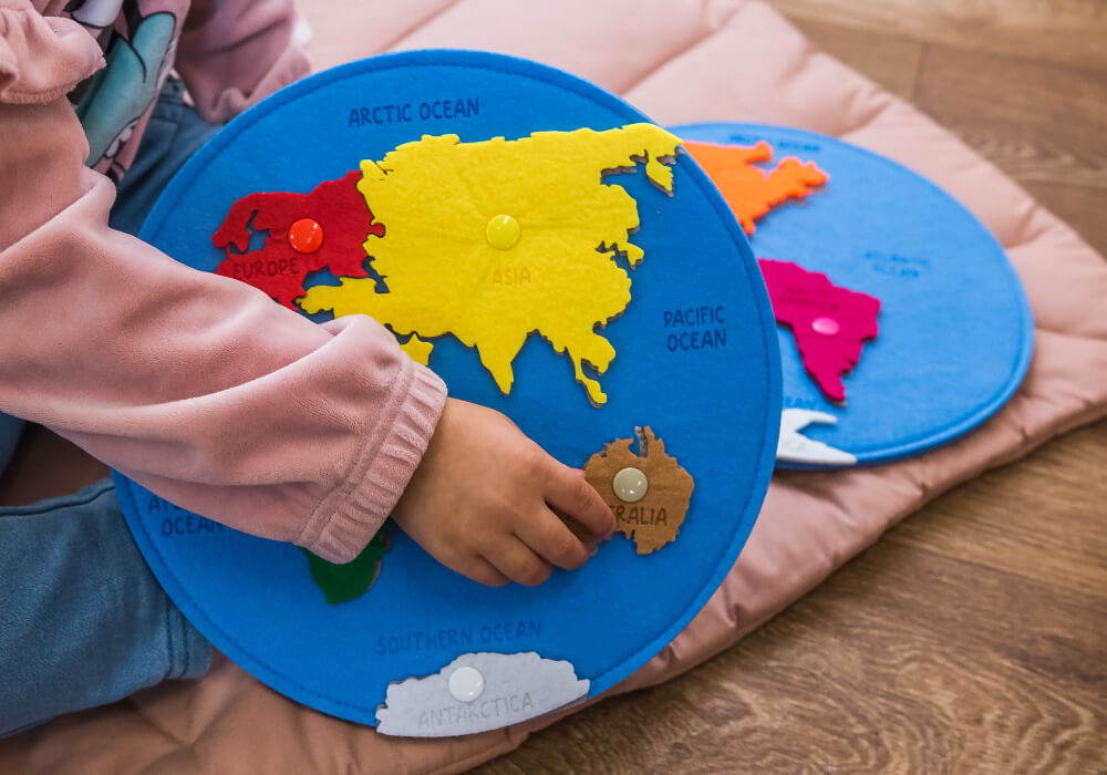 Felt World Map Felt world map for play and learning